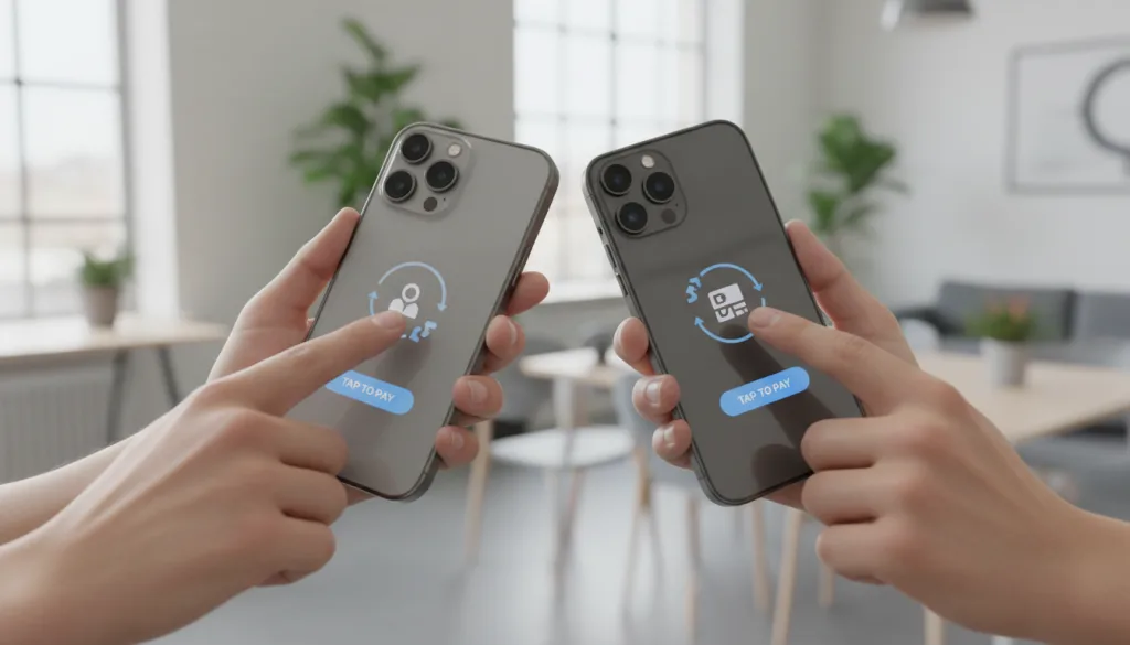tap to cash vous permet de transférer de l'argent instantanément entre iphones d'un simple toucher, facilitant vos paiements en toute sécurité et rapidité.