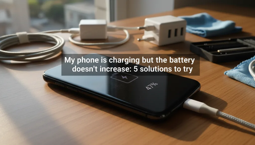 découvrez 5 solutions efficaces pour résoudre le problème de votre téléphone qui charge sans que la batterie n'augmente. suivez nos conseils pratiques pour retrouver une charge normale rapidement.